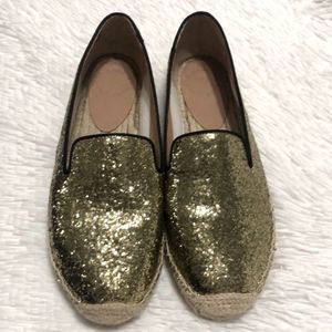 Marc by Marc Jacobs Gold Glitter Espadrilles